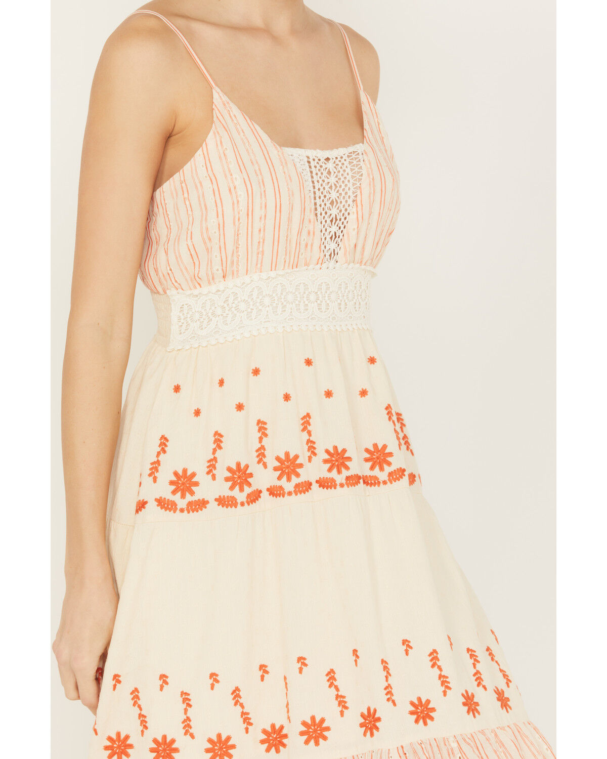 Image #3 - Miss Me Women's Floral Embroidered Sleeveless Maxi Dress, , hi-res