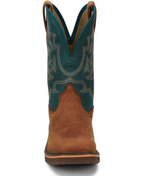 Image #4 - Justin Men's Resistor Western Work Boots - Soft Toe, Brown, hi-res