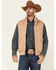 Image #1 - Powder River Outfitters Men's Tan CC Brushed Canvas Storm-Flap Vest, Tan, hi-res