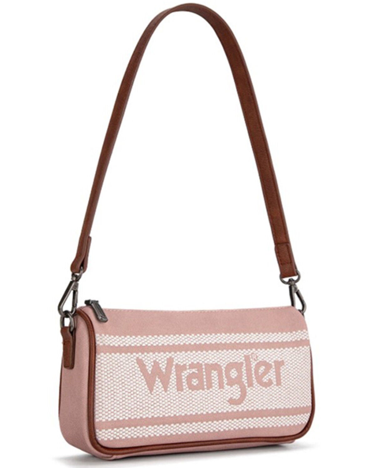 Wrangler Women's Logo Hobo Shoulder Bag, Pink, hi-res