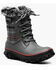 Image #1 - Bogs Women's Arcata Cozy Plaid Winter Boots - Round Toe, Dark Grey, hi-res