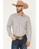 Image #1 - RANK 45&reg; Men's Geometric Fuji Print Long Sleeve Snap Performance Shirt, Sand, hi-res