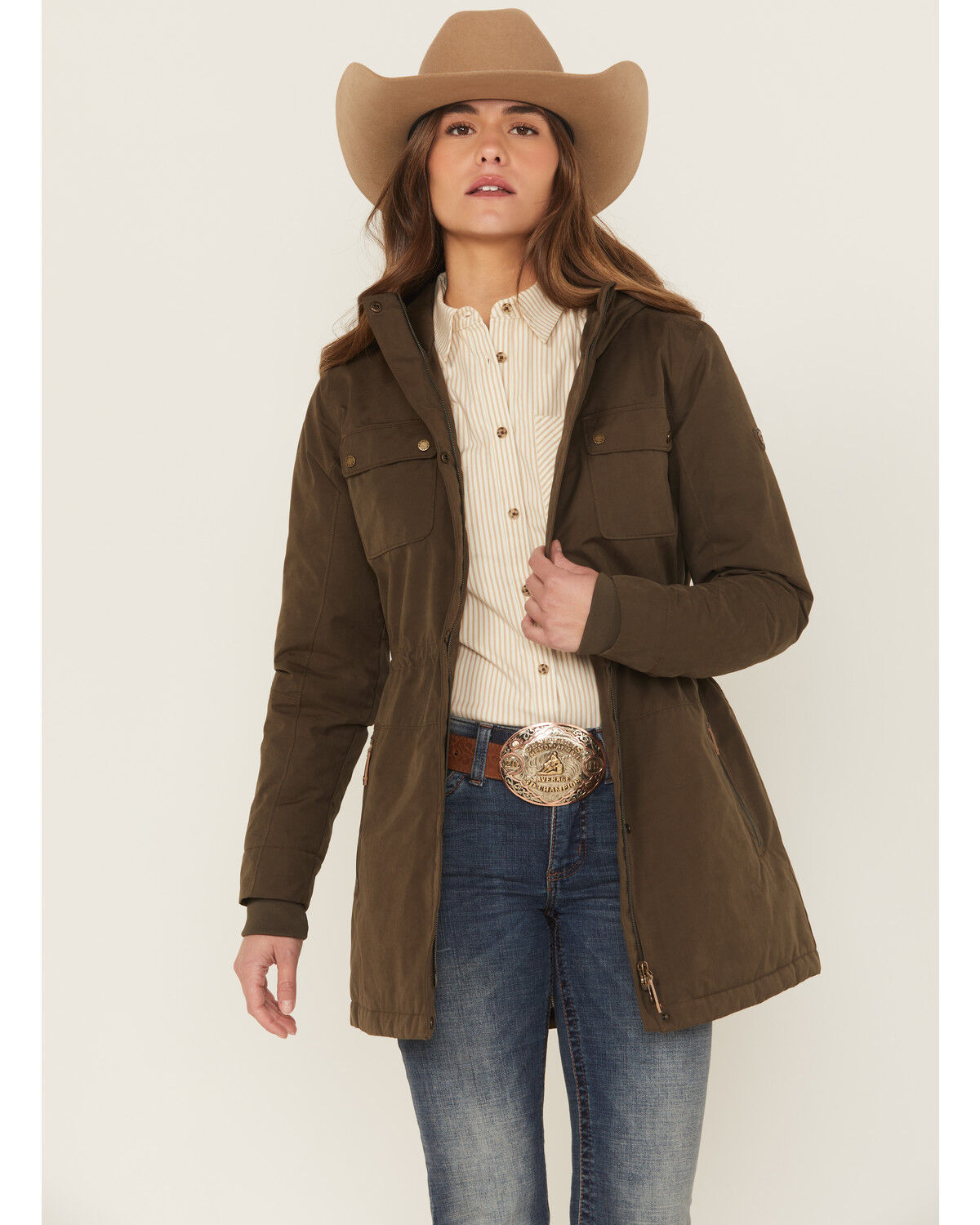 Image #1 - Ariat Women's Argentium Parka, Brown, hi-res
