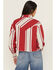 Image #4 - Wrangler Women's Modern Striped Long Sleeve Heritage Long Sleeve Snap Western Shirt, Red, hi-res