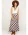 Stetson Women's Plaid Print Maxi Skirt, Brown, hi-res