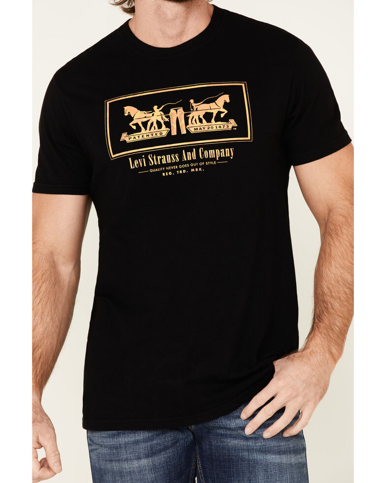 Levi's Men's Black Horse Pulling Graphic T-Shirt , Black, hi-res