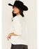Image #4 - Blue B Women's Solid Embroidered Short Sleeve Tee, White, hi-res