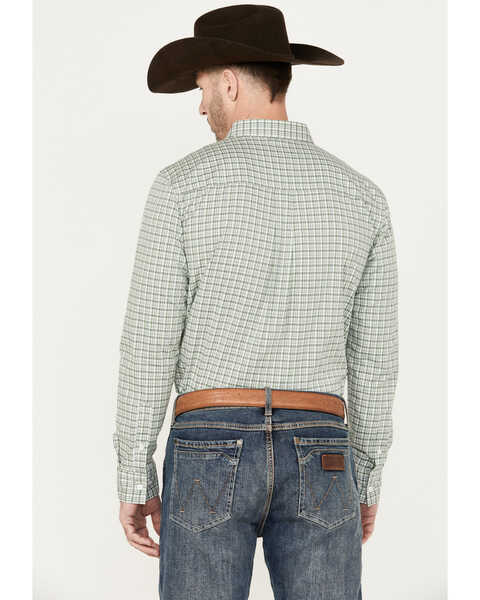 Image #4 - Cody James Men's Plaid Print Long Sleeve Button-Down Western Shirt, Green, hi-res