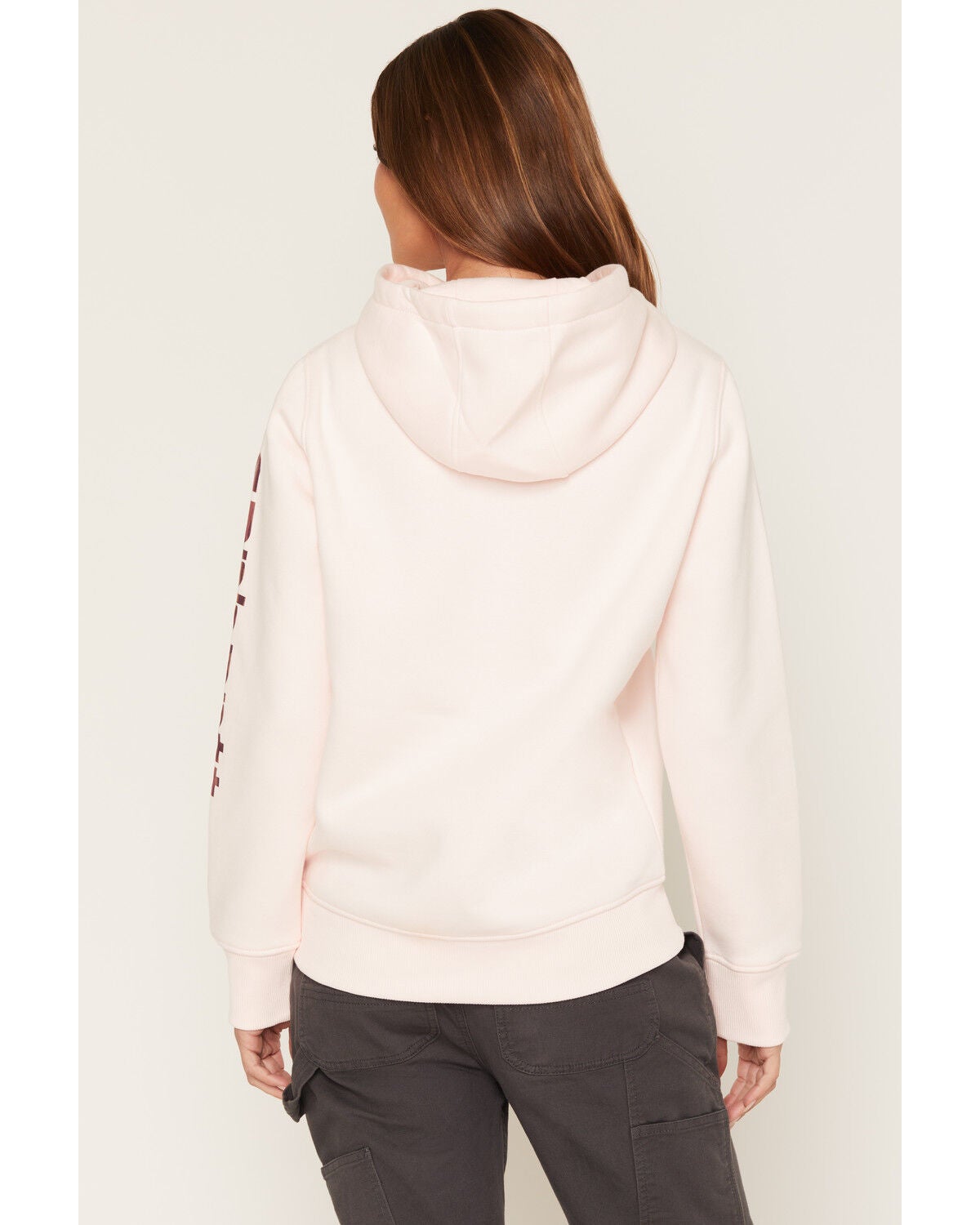 Image #4 - Carhartt Women's Iconic Clarksburg Logo Sweatshirt, Rose, hi-res