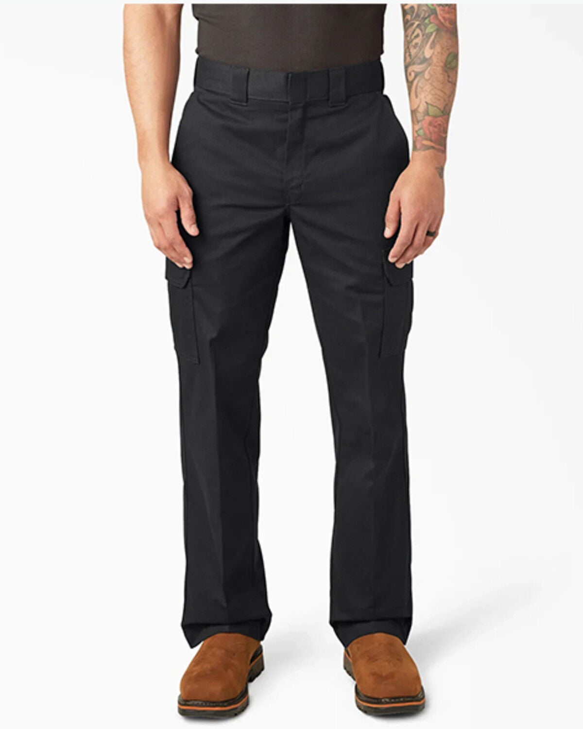 Dickies Men's Relaxed Fit Cargo Work Pants, Black, hi-res