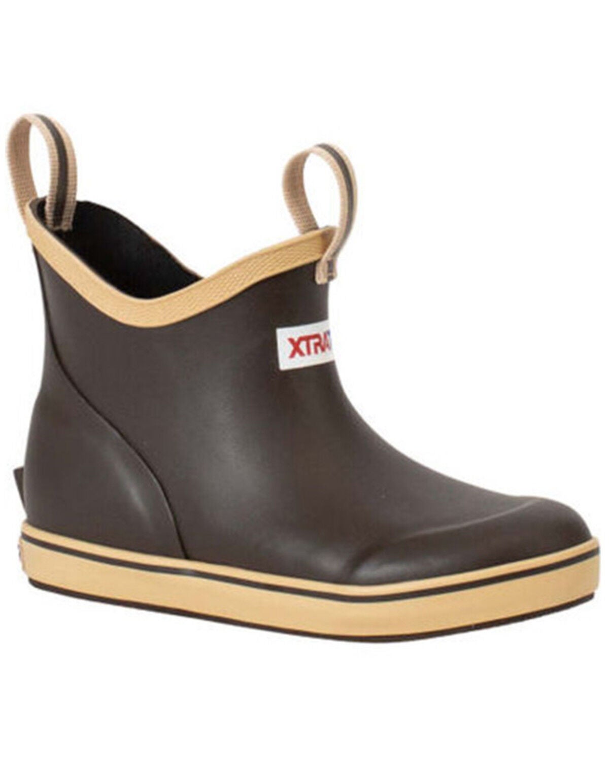 Xtratuf Boys' Ankle Deck Boots - Round Toe, Brown, hi-res