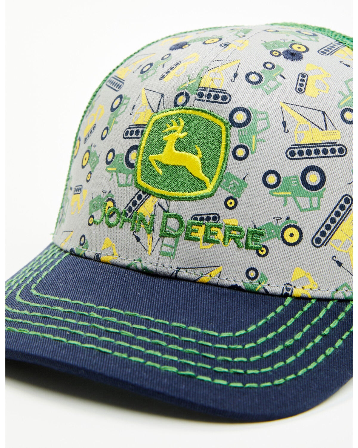 Image #2 - John Deere Boys' Tractor Print Logo Ball Cap, Green, hi-res