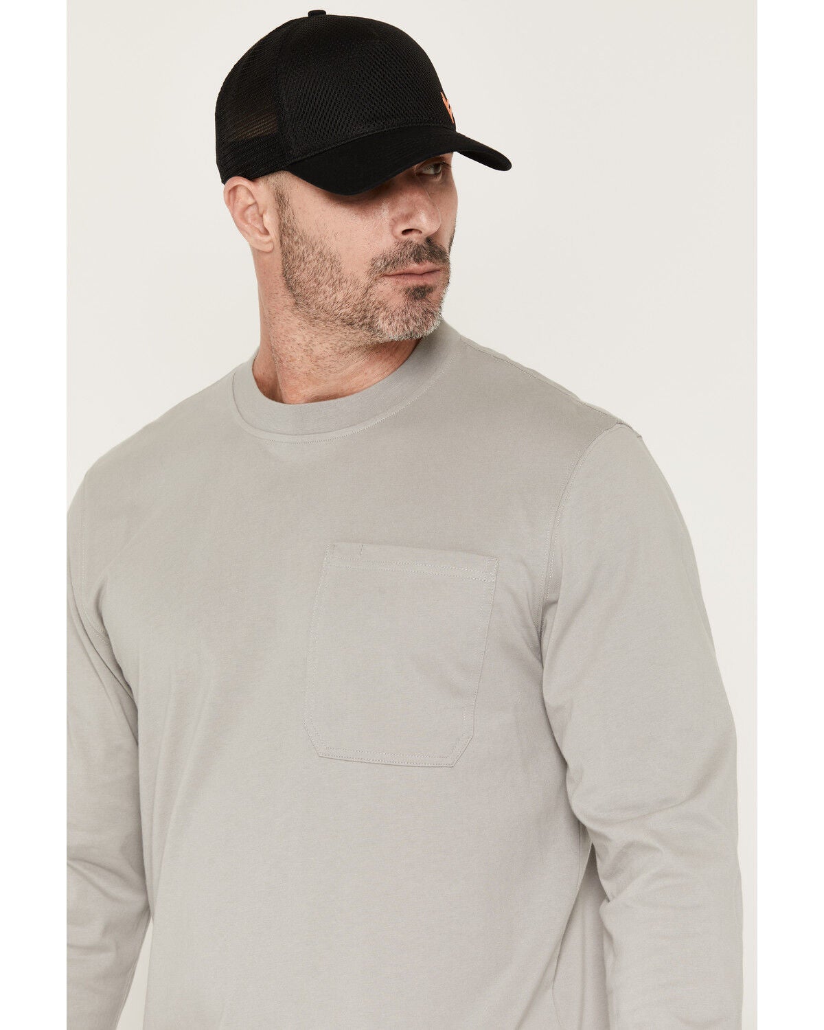 Image #3 - Hawx Men's Standard Graphic Long Sleeve Work T-Shirt, Light Grey, hi-res