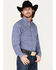 Image #2 - Ariat Men's WF Seamus Print Long Sleeve Western Shirt , Blue, hi-res