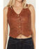 Image #4 - Idyllwind Women's Fitted Button-Down Leather Vest, Caramel, hi-res