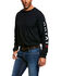 Image #1 - Ariat Men's FR Roughneck Back Skull Graphic Long Sleeve Work T-Shirt - Tall , Black, hi-res