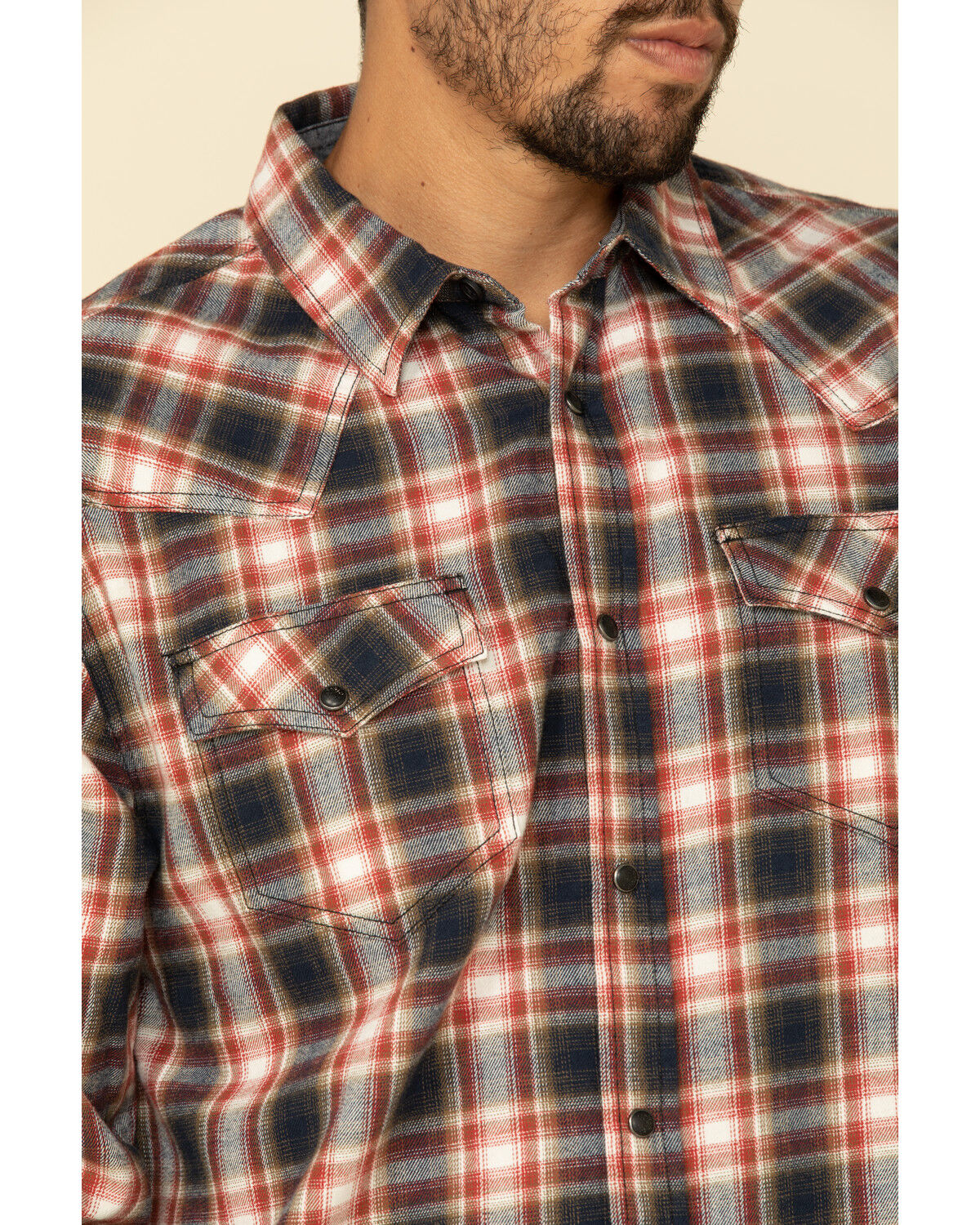 Image #4 - Cody James Men's Spruce Plaid Long Sleeve Western Flannel Shirt - Tall, , hi-res