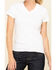 Dovetail Workwear Women's White Solid V-Neck Work Tee, White, hi-res