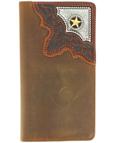 Cody James Men's Cowboy Way Wallet and Checkbook Cover, Brown, hi-res
