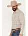 Image #2 - Ely Walker Men's Plaid Print Long Sleeve Pearl Snap Western Shirt - Big & Tall, Beige/khaki, hi-res