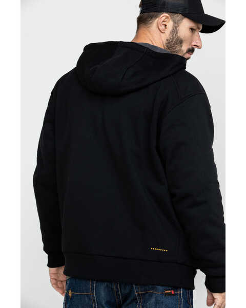 Image #2 - Ariat Men's Rebar All-Weather Full Zip Work Hooded Sweatshirt - Big & Tall , Black, hi-res