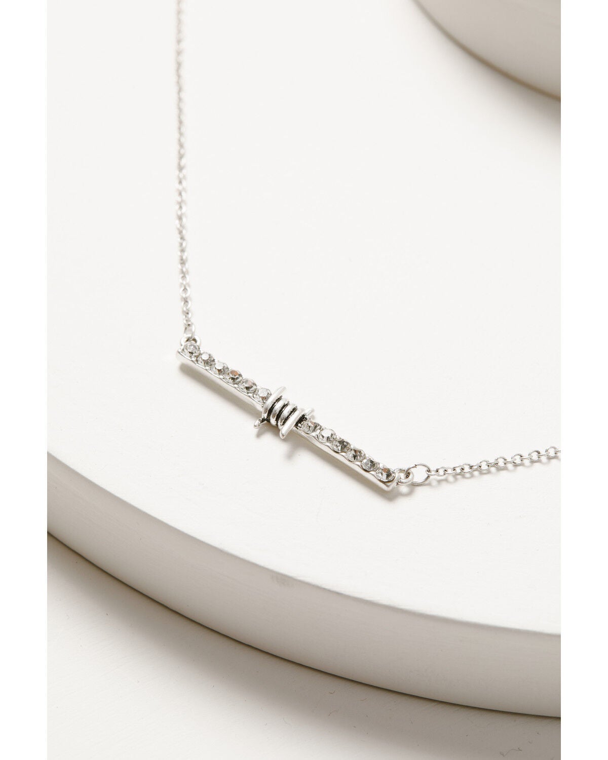 Image #2 - Lainey Wilson Women's Barbed Wire Embellished Necklace, Silver, hi-res