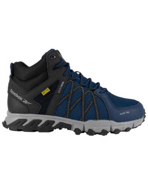 Image #2 - Reebok Men's Trailgrip Hiker Work Shoes - Alloy Toe, Black/blue, hi-res