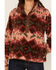 Image #3 - Ariat Women's Southwestern Print Berber Snap Pullover, Pink, hi-res