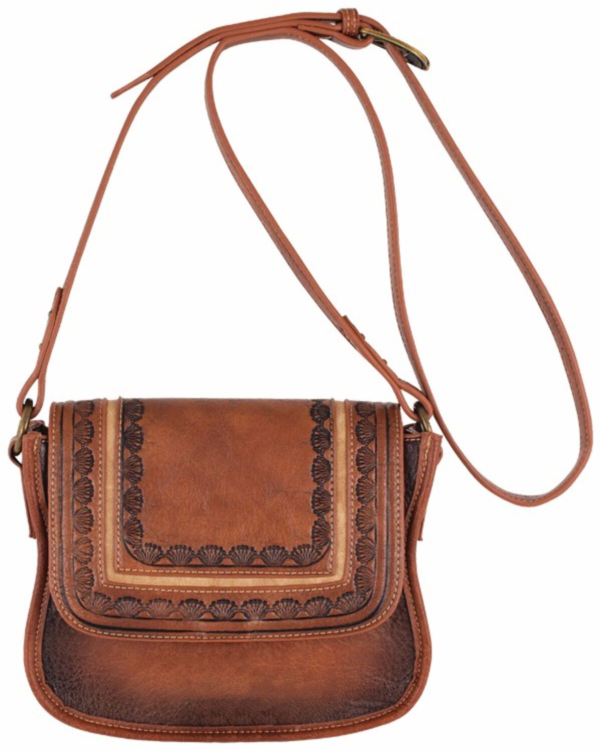 Image #1 - Justin Women's Sunburst Saddle Bag, Brown, hi-res