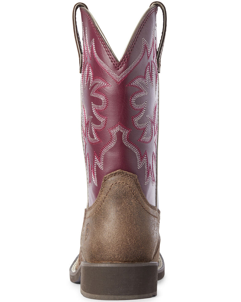 Ariat Women's Delilah Western Boots - Wide Square Toe, Brown, hi-res