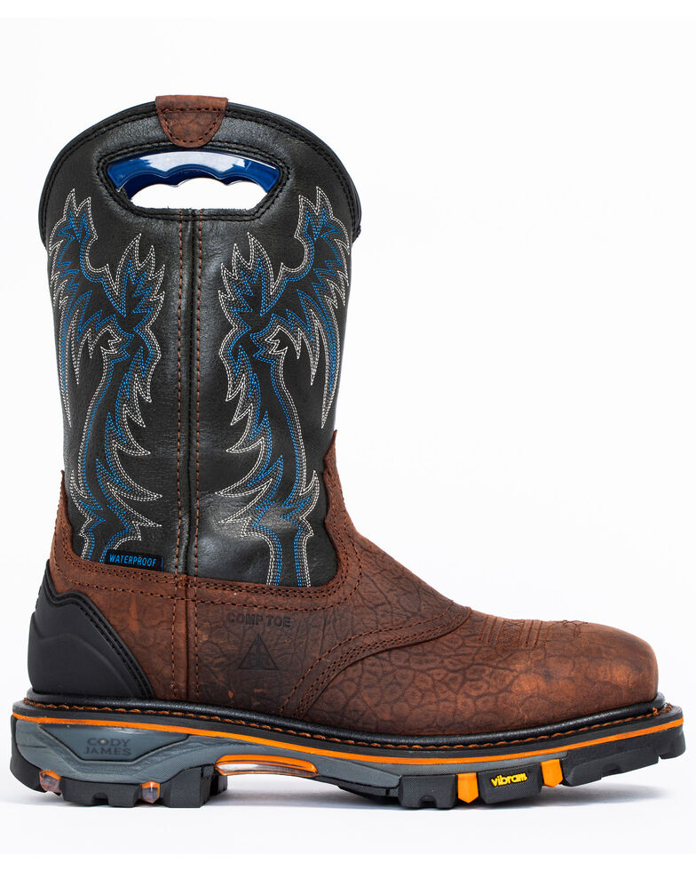 Cody James Men's Decimator Waterproof Western Work Boots Composite