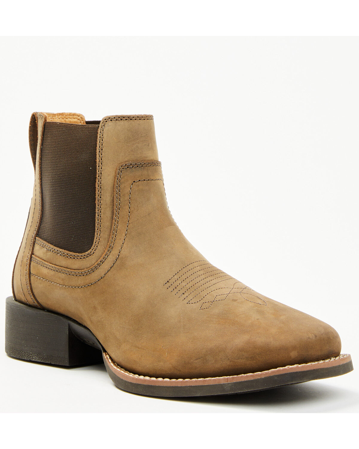 Image #1 - Cody James Men's Ace Chelsea Boots - Broad Square Toe, Brown, hi-res