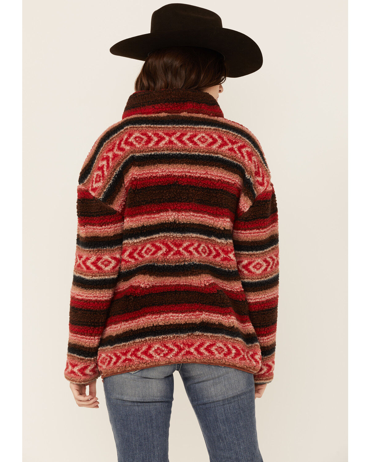 Image #3 - Cruel Girl Women's Southwestern Print High-Pile Zip-Front Fleece Jacket, , hi-res
