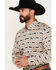Image #2 - Ariat Men's Chimayo Southwestern Print Long Sleeve Button-Down Western Shirt, Sand, hi-res