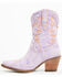 Image #3 - Dingo Women's Y'all Need Dolly Western Boots - Snip Toe, Purple, hi-res
