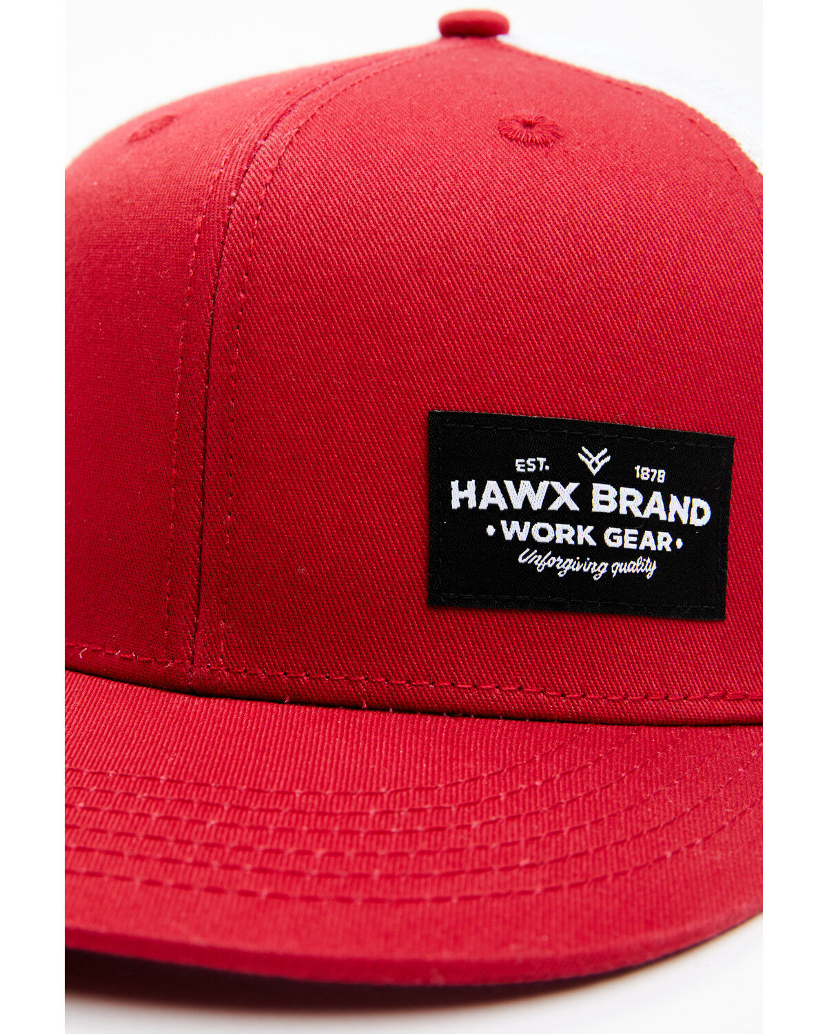 Image #2 - Hawx Men's Corner Patch Ball Cap, Red, hi-res