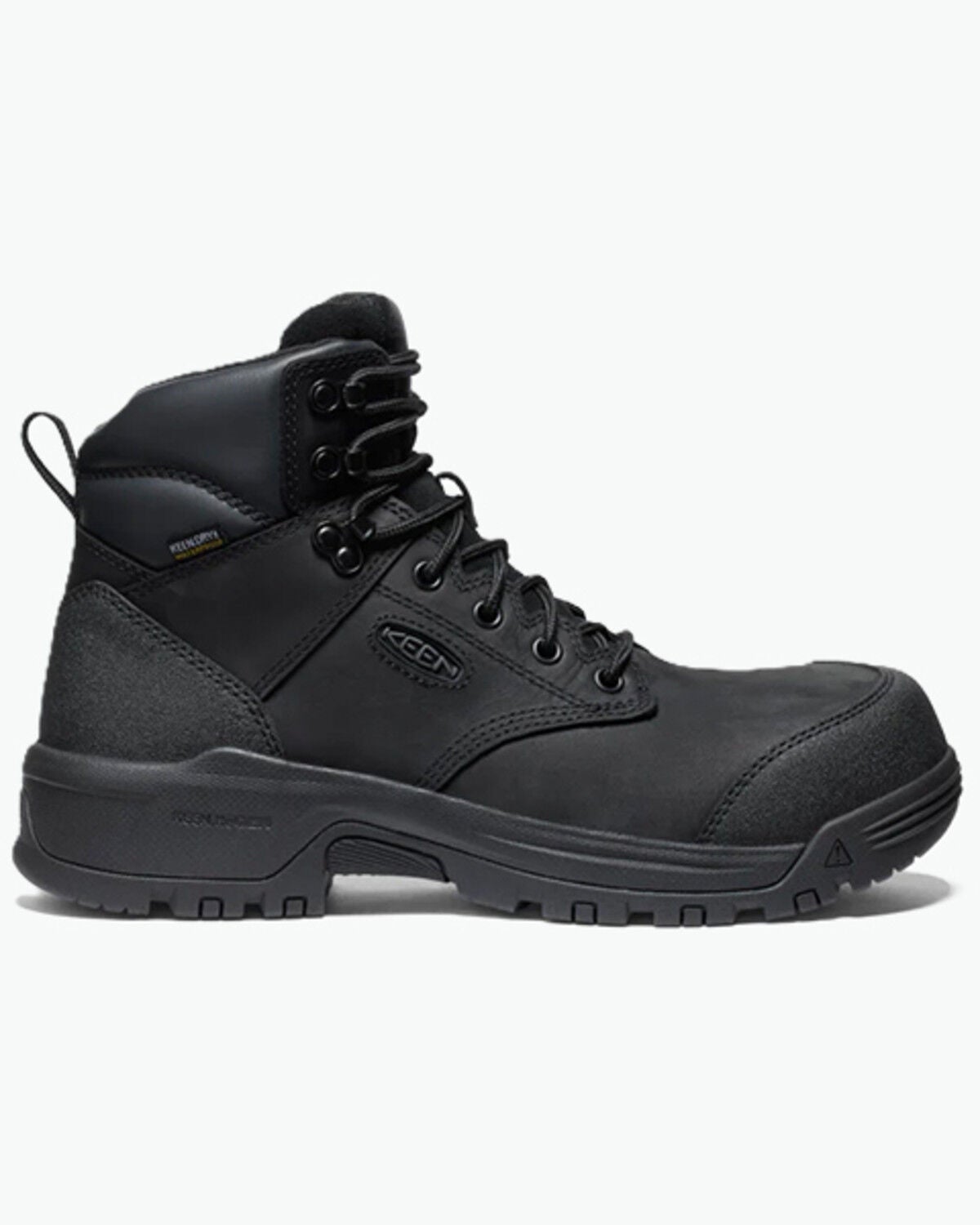 Keen Men's Evanston Waterproof Work Boots - Carbon toe, Black, hi-res