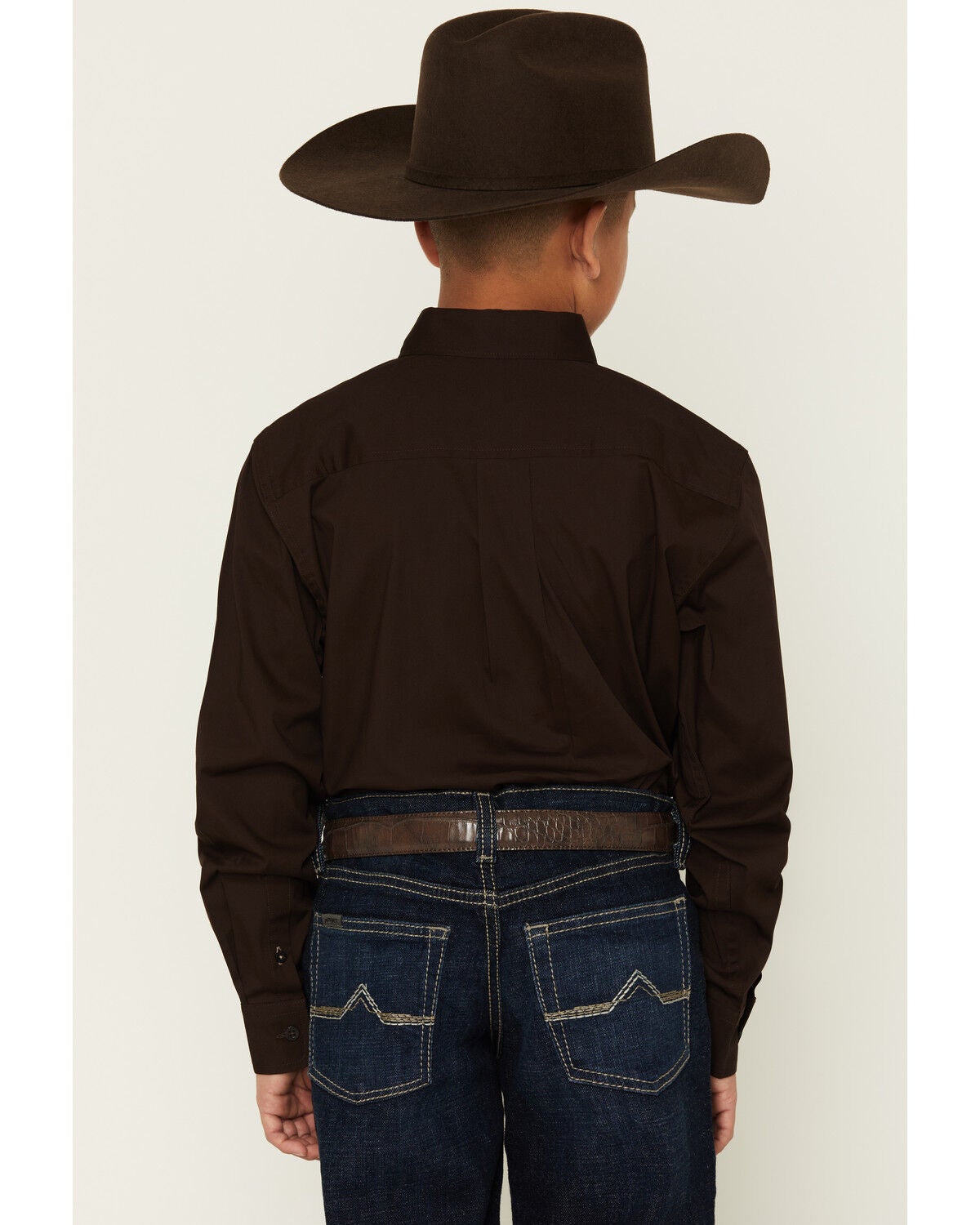 Image #4 - Cinch Boys' Solid Long Sleeve Button-Down Western Shirt, , hi-res