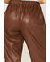 Image #4 - Ariat Women's Small Town Faux Leather Joggers, Brown, hi-res