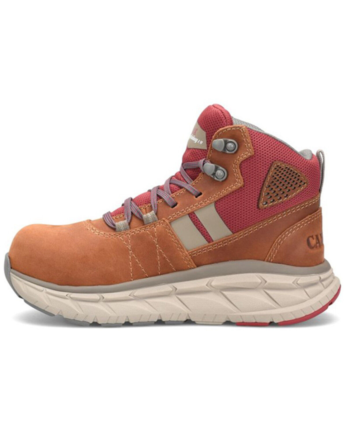 Image #3 - Carolina Women's Azalea Hi-Top Athletic Work Shoes - Composite Toe, Brown, hi-res