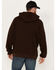 Image #4 - Hawx Men's FR Hard Face Pullover Fleece Hooded Jacket, Dark Brown, hi-res