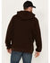 Image #4 - Hawx Men's FR Hard Face Pullover Fleece Hooded Jacket , Dark Brown, hi-res