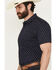 Image #2 - Cody James Men's Idaho Geo Print Short Sleeve Button-Down Stretch Western Shirt, Navy, hi-res