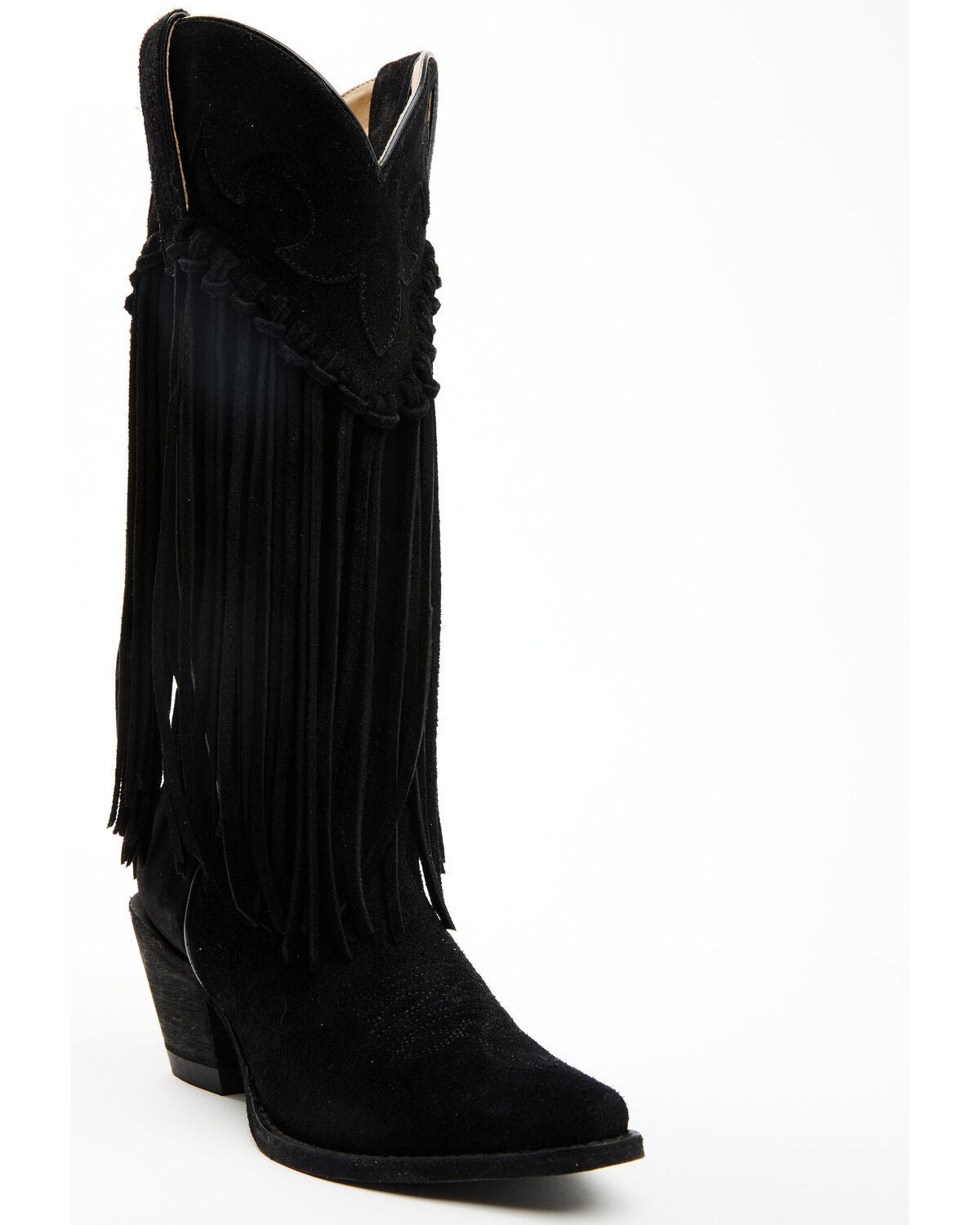 Idyllwind Women's Sterling Fringe Tall Western Boots - Snip Toe, Black, hi-res