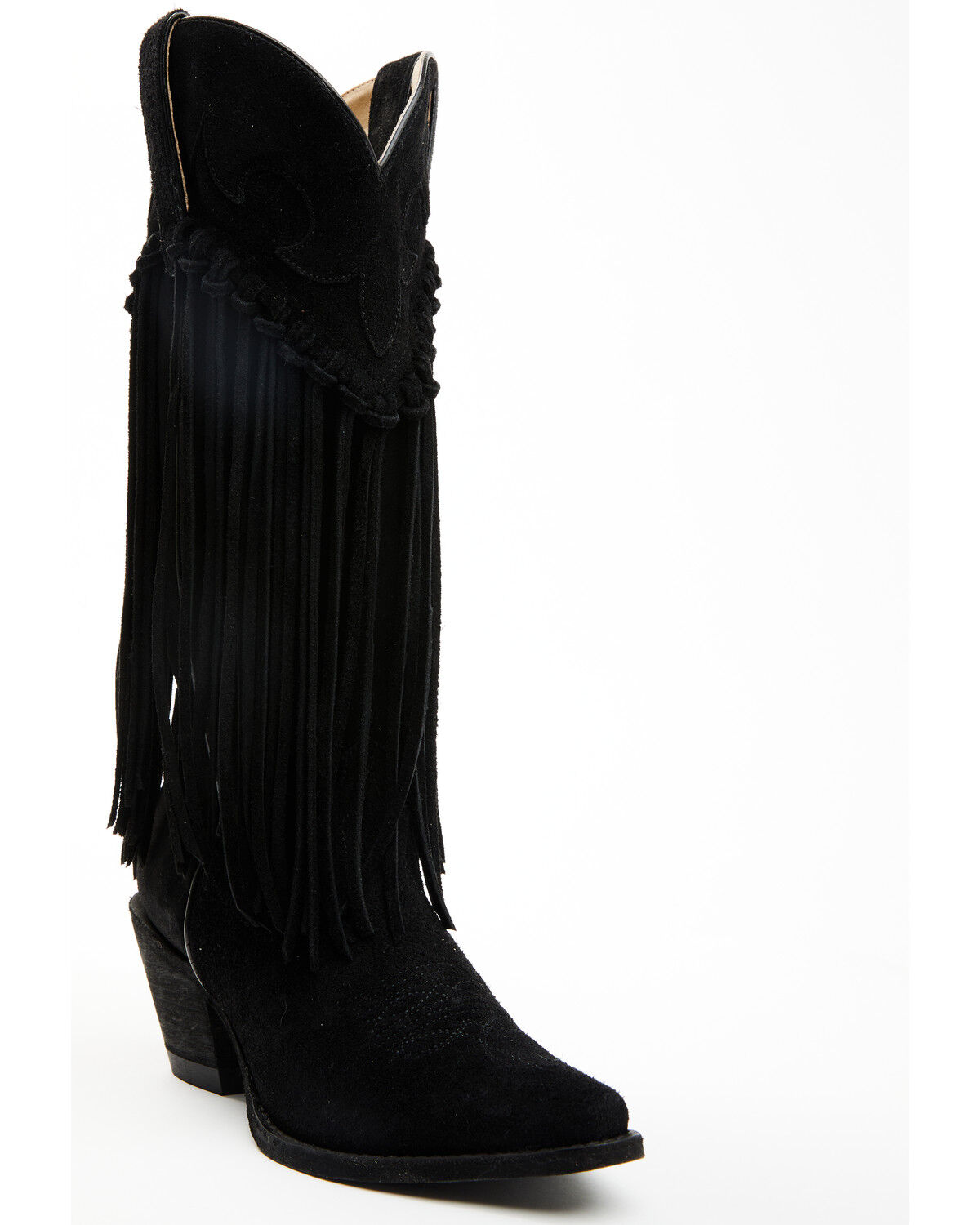 Image #1 - Idyllwind Women's Sterling Fringe Tall Western Boots - Snip Toe, Black, hi-res