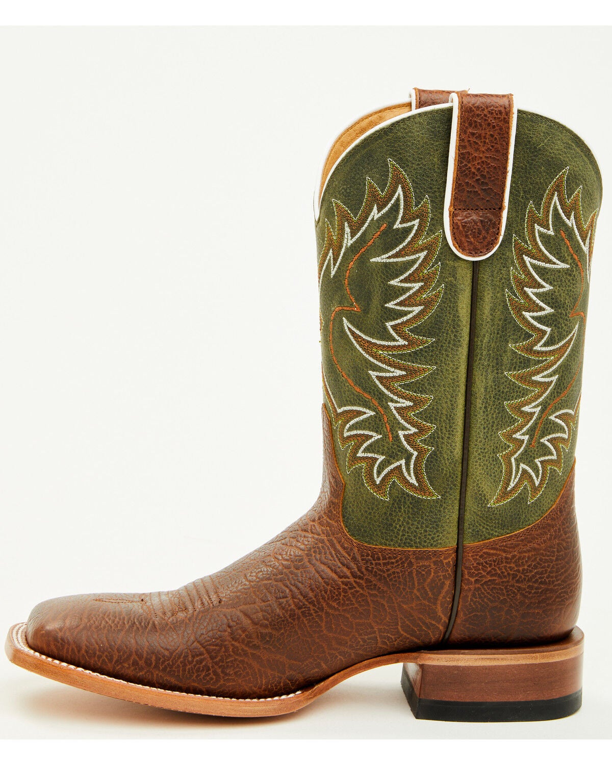 Image #3 - Cody James Men's Benson Western Boots - Broad Square Toe, Green, hi-res