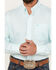 Image #3 - Wrangler Men's Classic Geo Print Long Sleeve Button-Down Western Shirt, Teal, hi-res