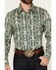 Image #3 - Wrangler Men's Checotah Southwestern Print Long Sleeve Pearl Snap Western Shirt, Green, hi-res
