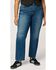 Image #1 - Warp + Weft Women's Ase Dark Wash High Rise Straight Stretch Denim Jeans - Plus, Dark Wash, hi-res