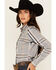Image #2 - Shyanne Women's Plaid Print Long Sleeve Button-Down Stretch Western Shirt, Slate, hi-res